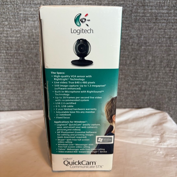 Logitech QuickCam Communicate STX Computer Webcam New In Box Microphone Unopened - Picture 4 of 5